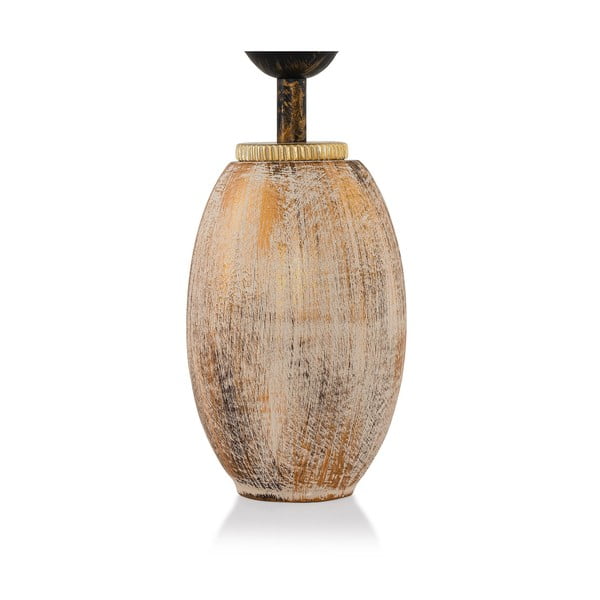 Lampada da tavolo color crema/dorata con paralume in tessuto (altezza totale 50 cm) Yakamoz – Opviq lights-image-3