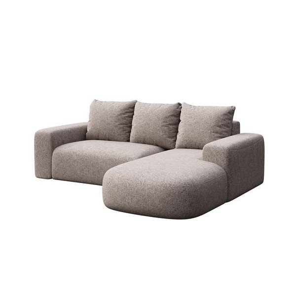 Divano angolare grigio (con penisola a destra e chaise lounge) Monce – Rodier-image-2