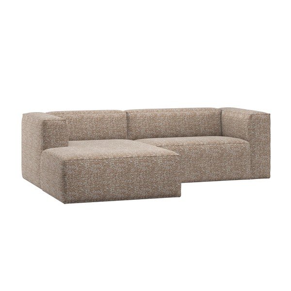 Divano angolare beige (con penisola a sinistra/con chaise lounge) Bean – WOOOD