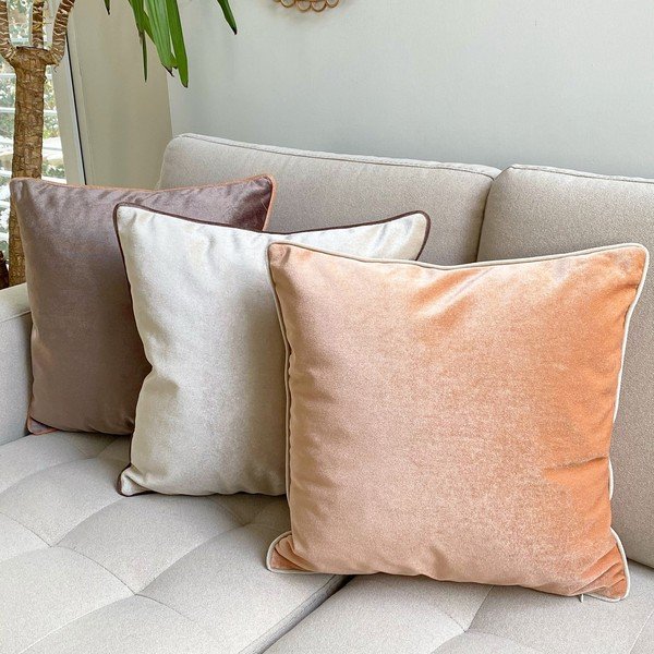 Set di 3 federe in velluto, 43 x 43 cm Softywell - Joynodes-image-1
