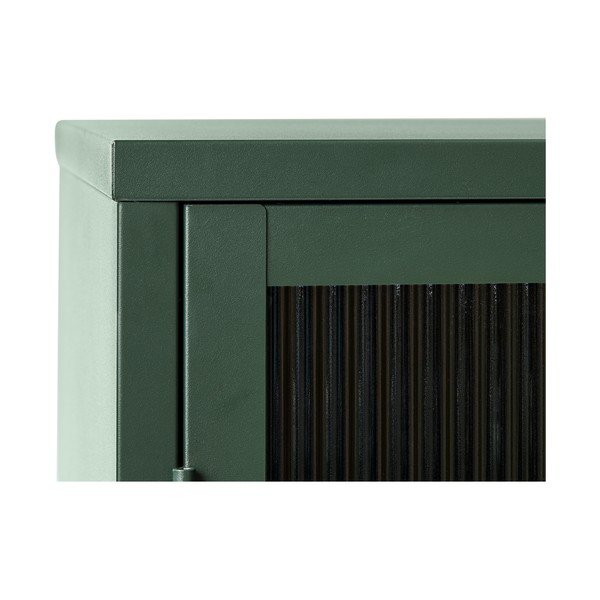 Vetrina in metallo verde Bronco, altezza 140 cm - Unique Furniture-image-1