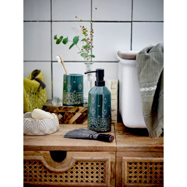 Set di accessori da bagno in gres verde Cheran - Bloomingville-image-1