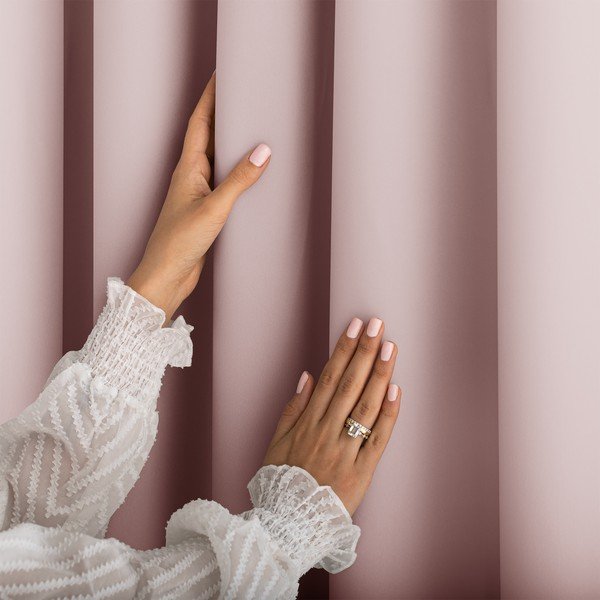 Tenda parzialmente oscurante rosa polveroso 140x250 cm Carli Tie – Restilo-image-2