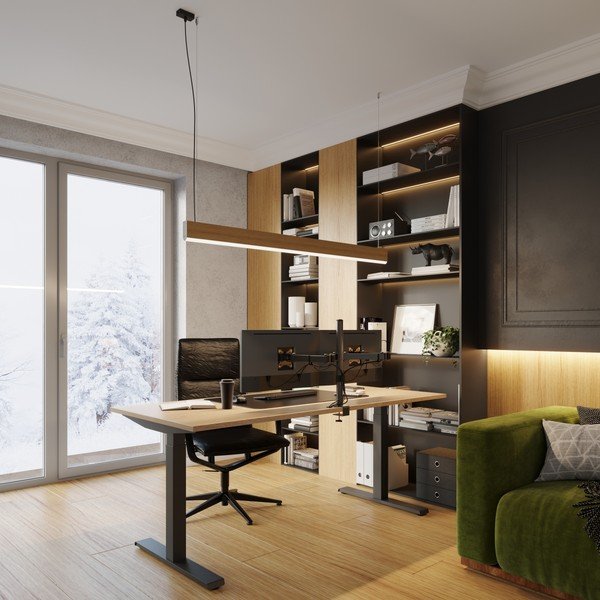Lampadario LED di colore naturale in legno massiccio LYKKE – Thoro-image-4