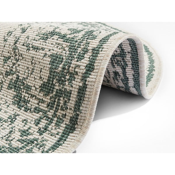 Tappeto da esterno verde e crema , ø 200 cm Borbon - NORTHRUGS-image-3