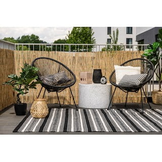 Tappeto per esterni bifacciale bianco e nero in plastica riciclata , 160 x 230 cm Zambezi - Green Decore