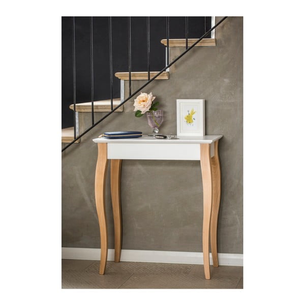 Tavolo contenitore grigio chiaro Console, lunghezza 85 cm - Ragaba-image-2