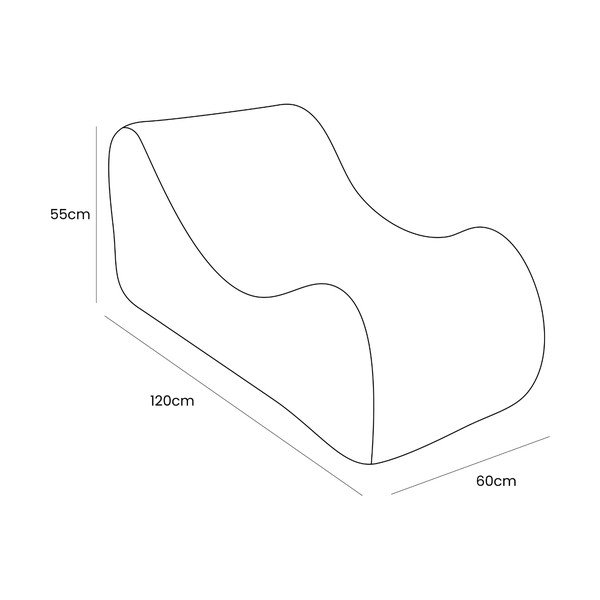 Poltrona per bambini beige con rivestimento in velluto a coste Wave – Meowbaby-image-3
