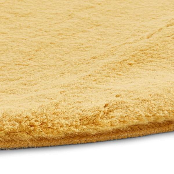 Tappeto giallo , ⌀ 120 cm Teddy - Think Rugs-image-2