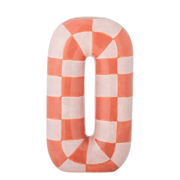 Vaso color salmone/color crema in ceramica dipinto a mano (altezza totale 32 cm) Mae – Bloomingville