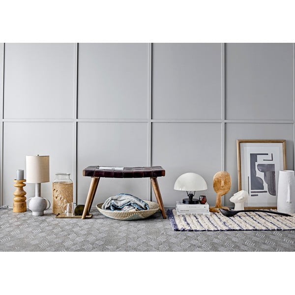 Coperta grigia e blu Ornamenti, 160 x 130 cm Throw - Bloomingville-image-1