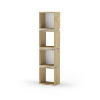 Libreria in rovere decorata in bianco e naturale 32x133 cm Lofty - Marckeric