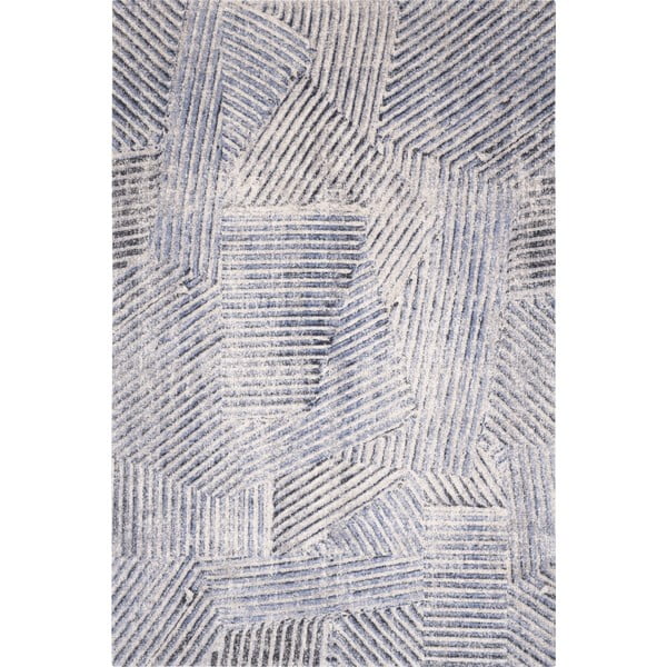 Tappeto in lana azzurro 133x180 cm Strokes - Agnella