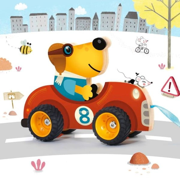 Giocattolo in legno per bambini su corda Formula - Djeco-image-1