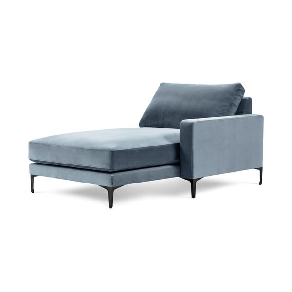 Lettino in velluto azzurro, angolo destro Harmony - Kooko Home-image-2