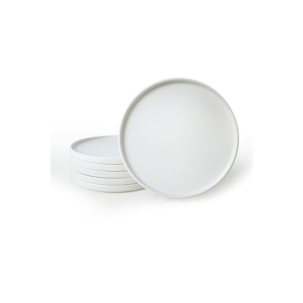 Set di piatti bianchi in ceramica 6 pz ø 27 cm – Hermia