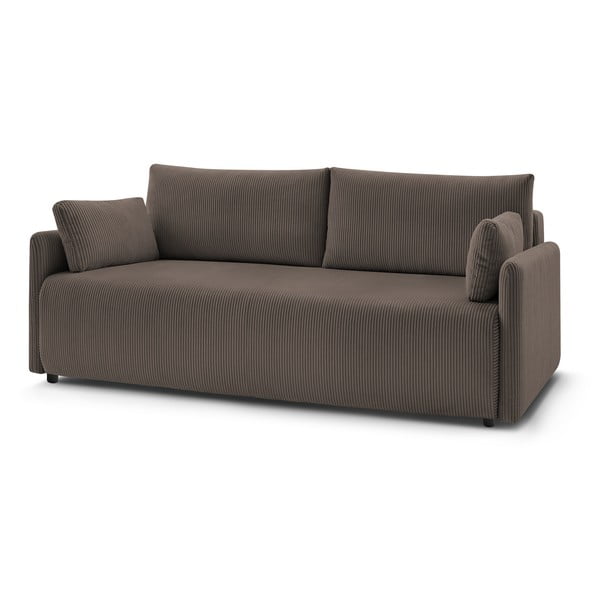 Divano marrone allungabile con rivestimento in velluto a coste 211 cm Marcel – Bobochic Paris-image-3