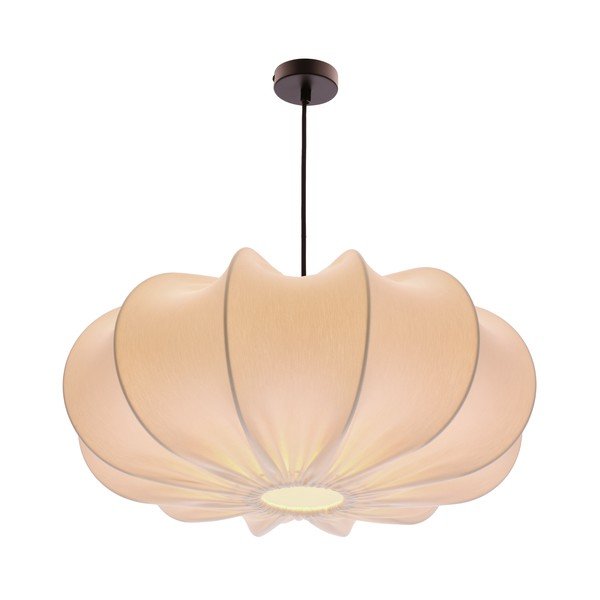 Lampadario bianco con paralume in tessuto ø 52 cm Cafee – Candellux Lighting-image-3