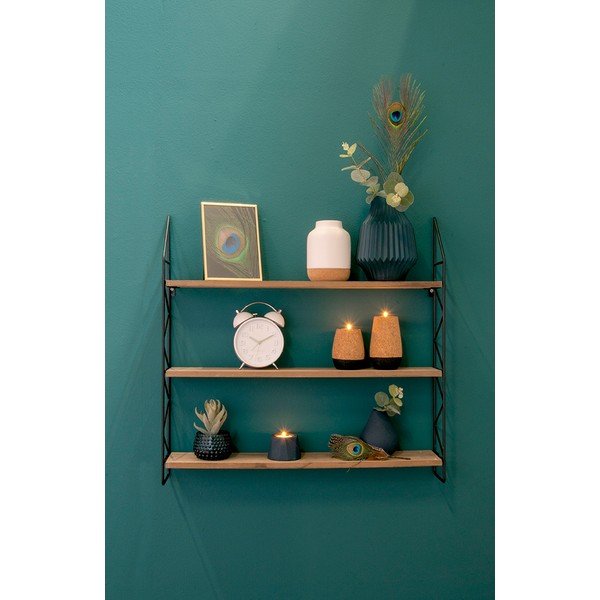 Scaffale in metallo con ripiani in legno Zig Zag - PT LIVING-image-3