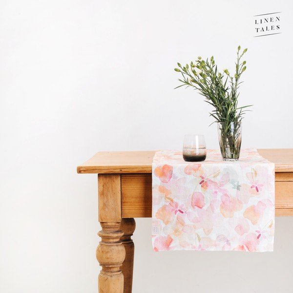 Runner da tavola in lino 200x40 cm Floral - Linen Tales-image-1