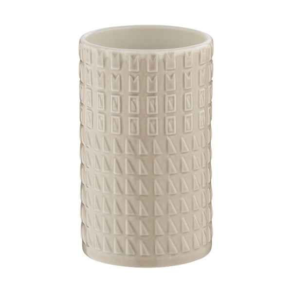 Tazza in porcellana beige per spazzolini da denti Lenora - Kela