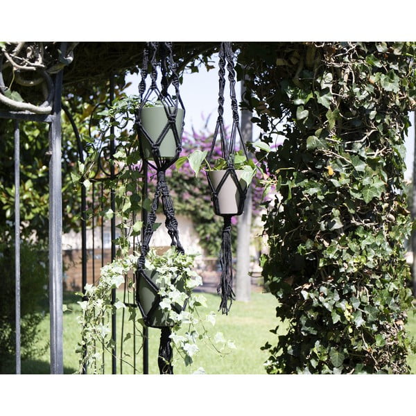 Gancio in tessuto per vaso di fiori ø 13 cm (altezza 120 cm) Macramé - Artevasi-image-1