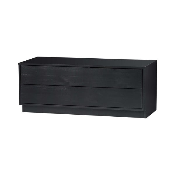 Tavolo TV modulare nero in legno di pino 100x40 cm Finca - WOOOD-image-3