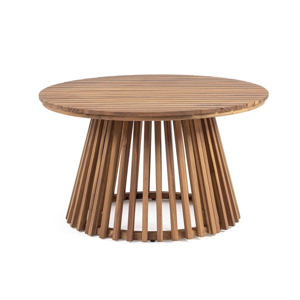 Tavolino da giardino rotondo in acacia massiccia ø 70 cm Rodano – Bizzotto