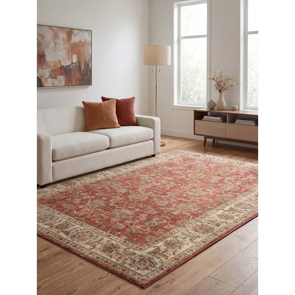 Tappeto rosso 240x340 cm Raja – Asiatic Carpets-image-1