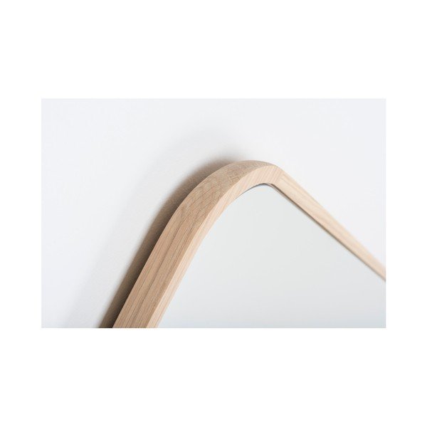 Specchio da parete con cornice in legno massiccio di quercia Ena - Gazzda-image-4