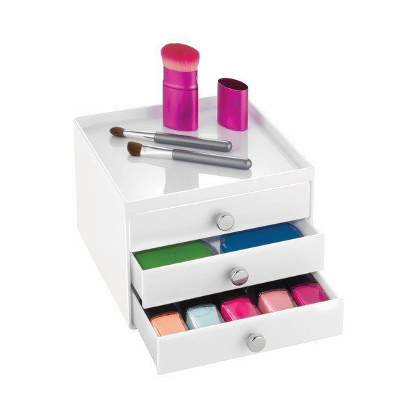 Bílý organizér se 3 zásuvkami InterDesign Desk
