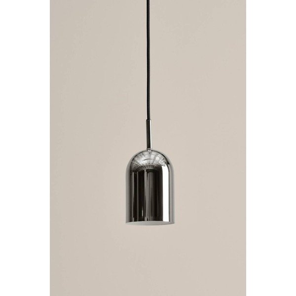 Lampadario color argento lucido in metallo ø 10 cm Ara – Jotex-image-2