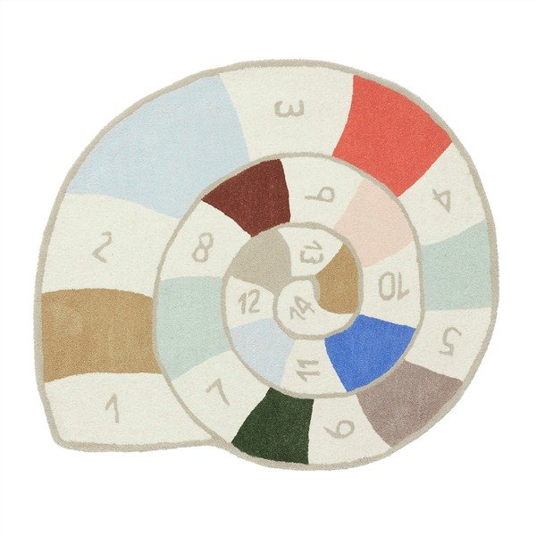 Tappeto per bambini in misto lana tessuto a mano 100x112 cm Nautilus – OYOY Mini