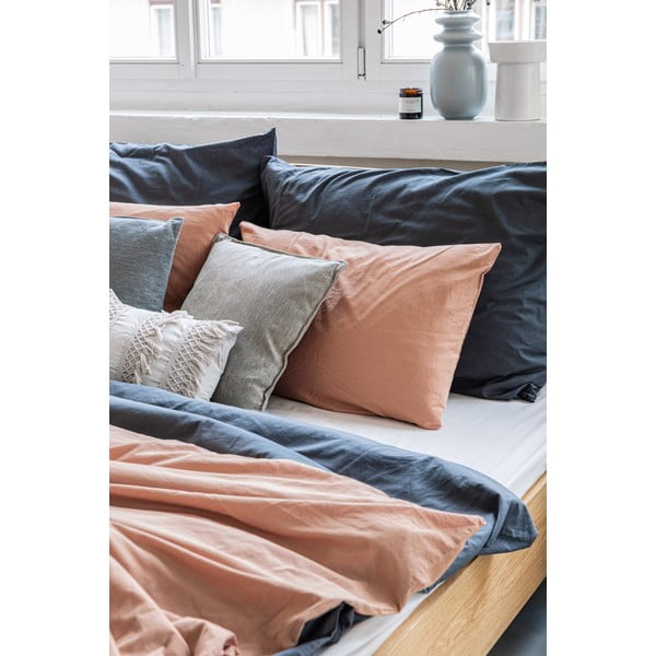 Biancheria da letto matrimoniale marrone naturale in cotone stonewashed , 200 x 200 cm - Bonami Selection-image-4