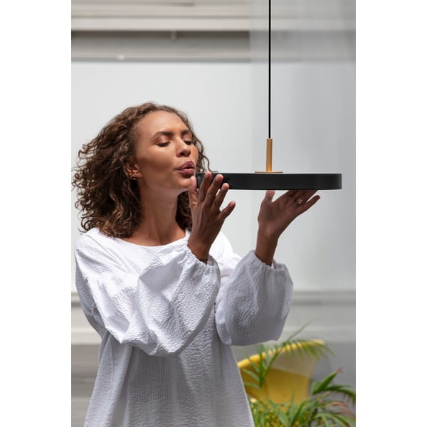 Apparecchio a sospensione dimmerabile a LED nero con paralume in metallo ø 31 cm Asteria Plus Mini - UMAGE-image-3