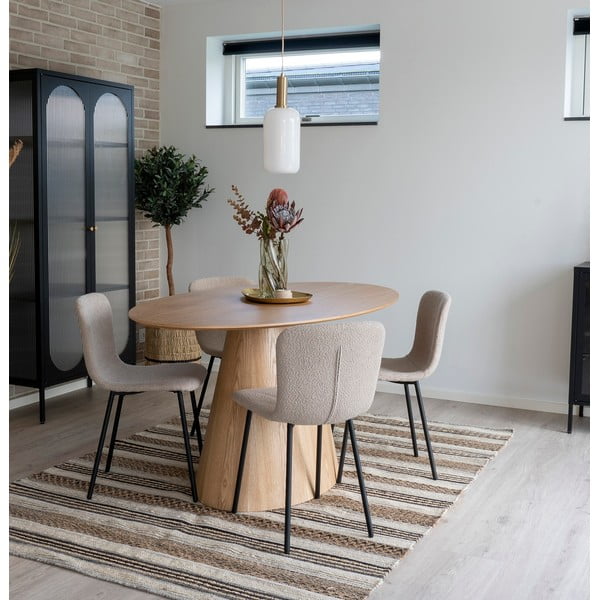 Sedie da pranzo beige in set di 2 Halden - House Nordic-image-1