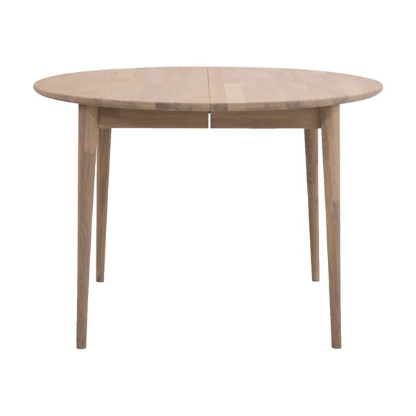 Tavolo da pranzo rotondo pieghevole in legno di quercia, ø 110 cm Martell - Canett