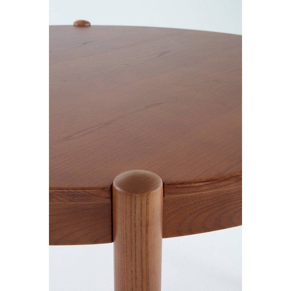 Tavolo da pranzo rotondo in olmo massiccio ø 120 cm Nattavaara – Jotex-image-4