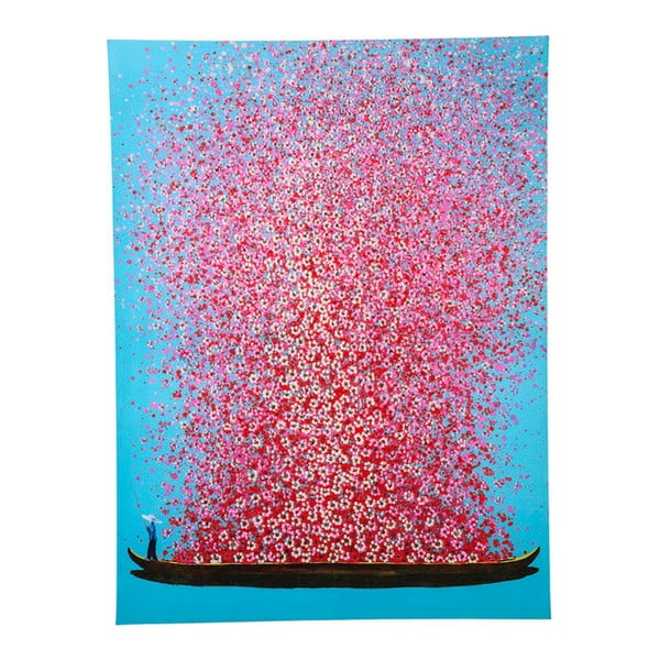 Quadro con dettagli dipinti a mano , 160 x 120 cm Flower Boat - Kare Design