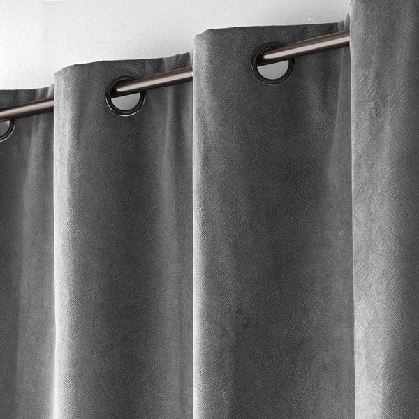 Tenda color antracite in velluto 140x260 cm Olympe – douceur d'intérieur-image-3