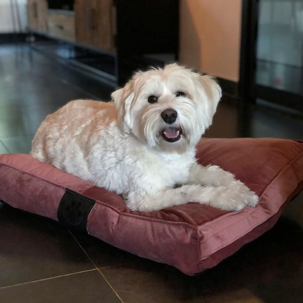 Letto in camoscio rosa 75x55 cm Middle Stitch - Ego Dekor-image-1