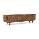 Mobile TV di colore naturale in mango massiccio 200x60x43 cm Sherman – Bizzotto
