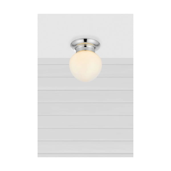 Plafoniera bianca/argentata con paralume in vetro Ronda – Markslöjd-image-1