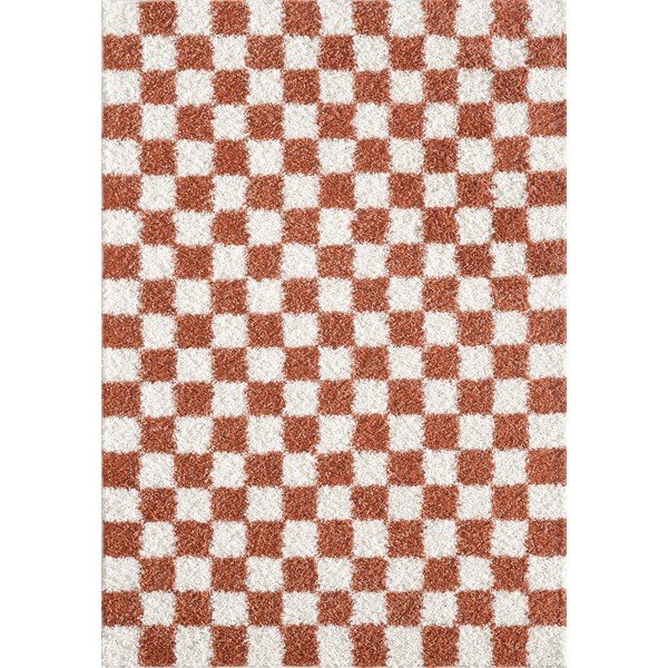 Tappeto crema/terracotta 120x170 cm Grida - ESTE