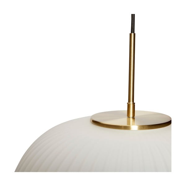 Lampada a sospensione bianca con paralume in vetro ø 40 cm Serene - Hübsch-image-4