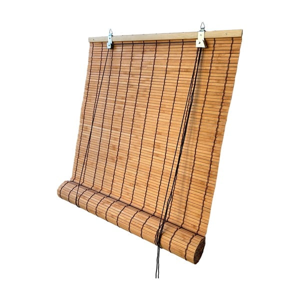 Tenda a pacchetto di colore naturale in bambù 90x220 cm Zeva – Gardinia-image-3