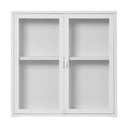 Vetrina da appendere in metallo bianco 80x80 cm Brisbane - House Nordic