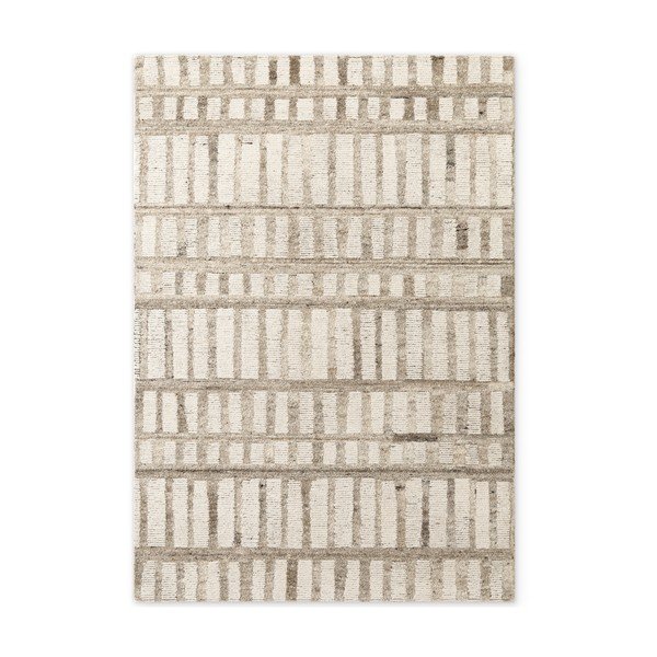 Tappeto color crema in lana tessuto a mano 160x230 cm Boho 1.0 Linara – Vikosa