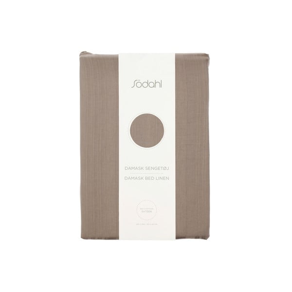 Set copripiumino e federa grigio tortora in tessuto damascato per letto singolo/per letto esteso 140x220 cm Noble – Södahl-image-4