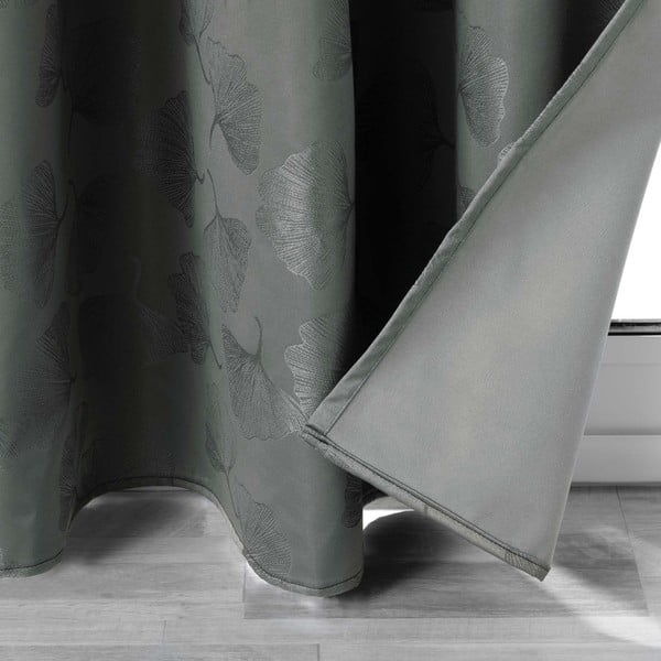 Tenda jacquard antracite oscurante 140x260 cm Lunella - douceur d'intérieur-image-3